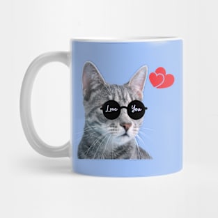 HEART CAT LOVE YOU Mug